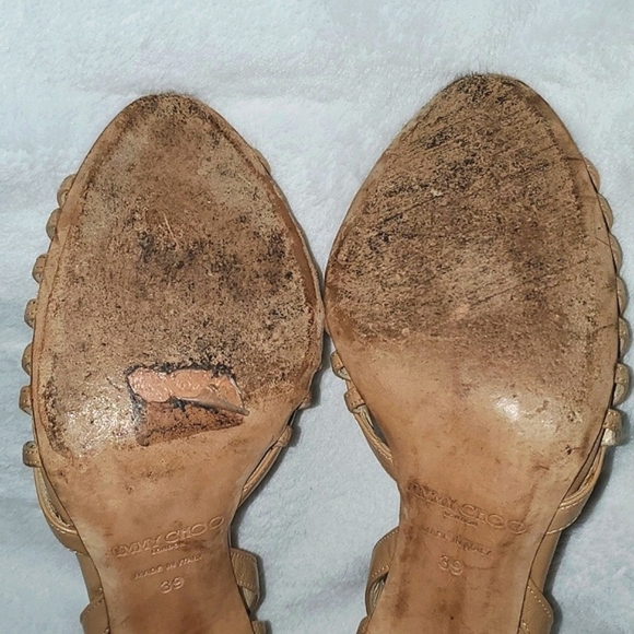 Jimmy Choo Peep Toe Sandals Size 39 - Picture 9 of 14